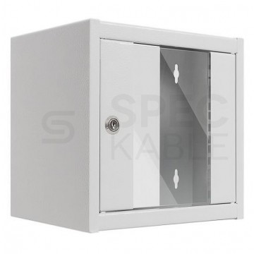 Szafa wisząca RACK 10" 4,5U 300mm drzwi szklane szara NETRACK S-Line