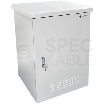 Szafa wisząca RACK 19" 12U 600mm zewnętrzna hermetyczna drzwi pełne z zamkiem szara IP55 ALANTEC
