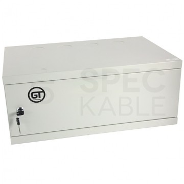 Szafa wisząca RACK 19" 4U 350mm drzwi pełne szara