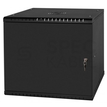 Szafa wisząca RACK 19" 9U 450mm drzwi pełne czarna PRO