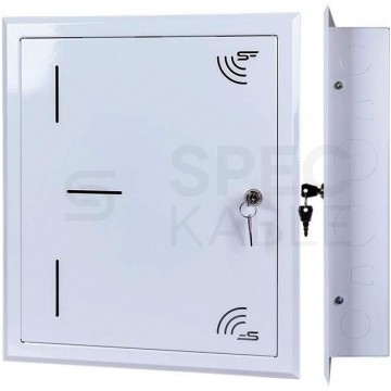 Szafka multimedialna lokalowa 340x400x75mm biała podtynkowa