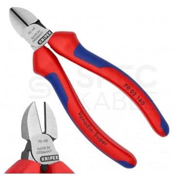 Szczypce boczne tnące uniwersalne 140mm fosforanowane KNIPEX 70 02 140