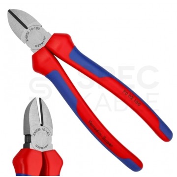 Szczypce boczne tnące uniwersalne 180mm fosforanowane KNIPEX 70 02 180