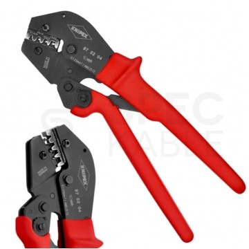 Szczypce do zagniatania wygięte 0,1-2,5mm2 obsługiwane dwoma rękoma KNIPEX 97 52 04