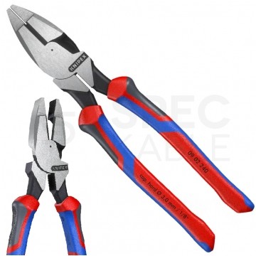 Szczypce uniwersalne ze zwiększonym przełożeniem typu "Lineman's" 240mm Kombinerki do najwyższych obciążeń KNIPEX 09 02 240
