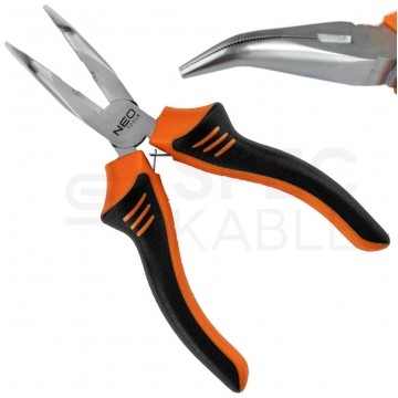 Szczypce wydłużone wygięte 180mm kombinerki do cięcia i chwytania NEO 01-255