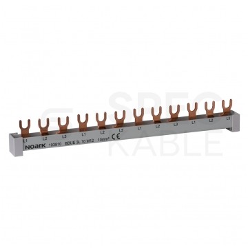 Szyna łączeniowa widełkowa SLIM 3-fazowa 10mm2 63A na 18 modułów NOARK