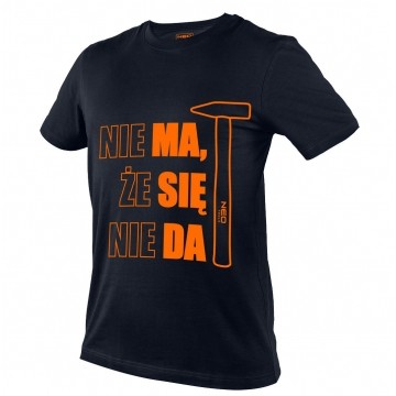 T-Shirt, koszulka robocza z nadrukiem "NIE MA, ŻE SIĘ NIE DA" rozmiar L/52 NEO 81-642-L