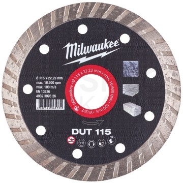 Tarcza diamentowa tnąca DUT 115x22,2mm uniwersalna MILWAUKEE