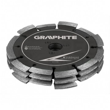 Tarcza diamentowa zespolona potrójna do bruzdownicy 59G371 150x22,2 mm GRAPHITE 57H696