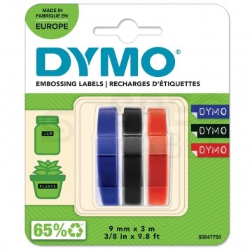 Taśma DYMO 3D 9mm x 3m blister=3szt mix kolorów s0847750