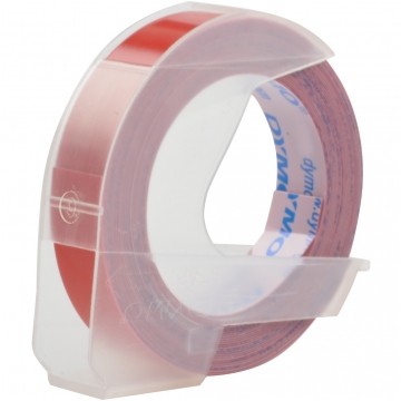 Taśma DYMO 3D plastikowa 9mm x 3m (czerwona / biały nadruk) [520102 / S0898150] do wytłaczarek Junior + Omega