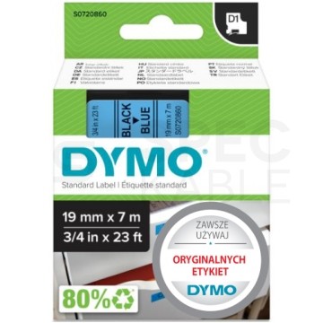 Taśma DYMO D1 Standard 19mm x 7m (niebieska / czarny nadruk) [45806 / S0720860] ORYGINALNA