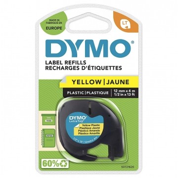 Taśma DYMO LT plastikowa 12mm x 4m (żółta / czarny nadruk) [91202 / S0721620] ORYGINALNA