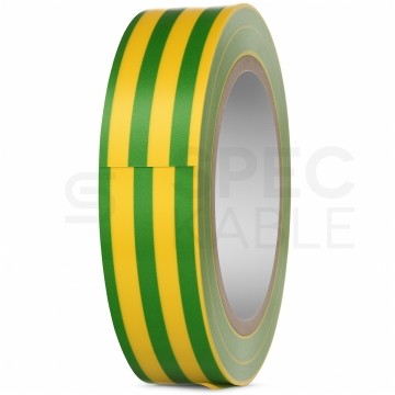 Taśma izolacyjna PVC 15mm x 10m ERKO żółto-zielona