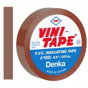 Taśma izolacyjna PVC 19mm x 10m Denka VINI-TAPE brązowa