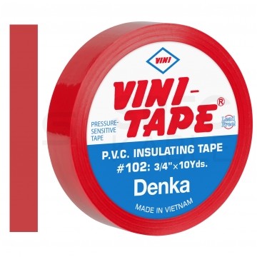 Taśma izolacyjna PVC 19mm x 10m Denka VINI-TAPE czerwona