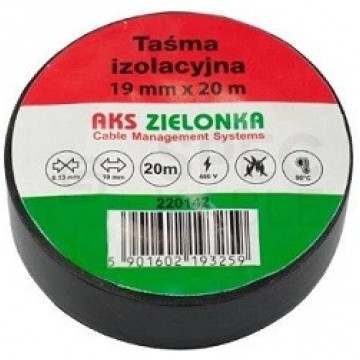 Taśma izolacyjna PVC 19mm x 20m AKS czarna