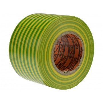 Taśma izolacyjna PVC 50mm x 20m Repero 711 żółto-zielona