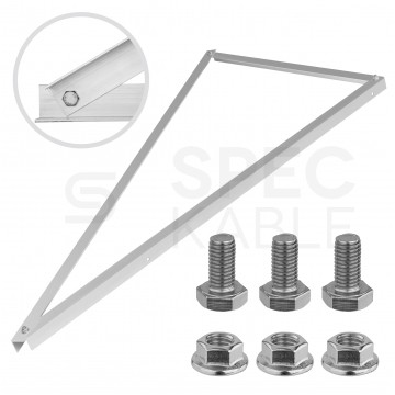 Trójkąt montażowy do paneli PV pionowy kąt 15 stopni + 3 śruby M10x20mm