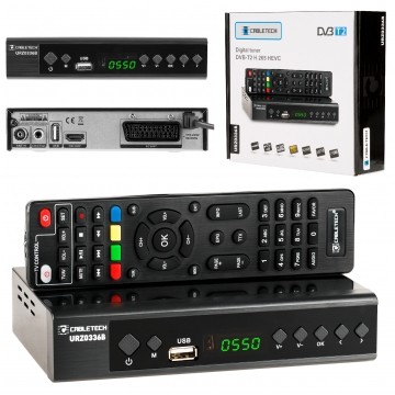 Tuner cyfrowy DVB-T2 HEVC H.265 dekoder telewizji naziemnej Cabletech URZ0336B
