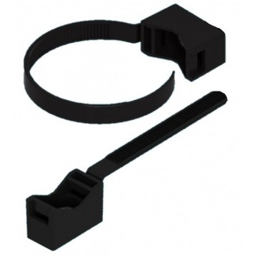 Uchwyt paskowy UZP 32-60C czarny opaska fi:32-60mm do kabli i rur instalacyjnych RLm 20szt.