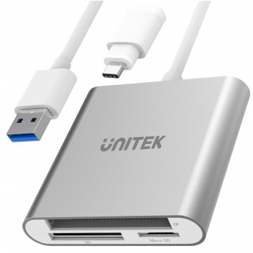 UNITEK Czytnik kart pamięci SD / MicroSD / CFast na USB 3.0 A (wtyk)