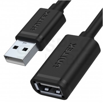 UNITEK Kabel przedłużacz USB 2.0 typ-A (wtyk / gniazdo) 2.0 czarny 1m