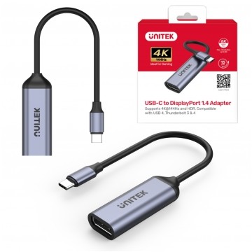UNITEK Kabel USB typ-C / DisplayPort 1.4 8K@60 (wtyk / gniazdo)