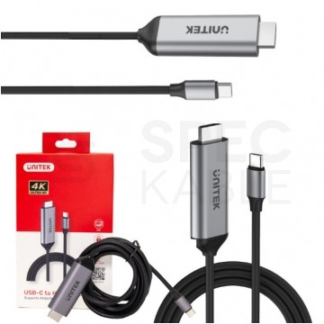 UNITEK Kabel USB typ-C / HDMI 2.0 4K (wtyk / wtyk) 1,8m