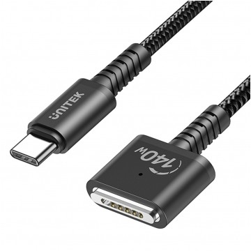 UNITEK Kabel zasilający USB-C - MagSafe3 140W PD do laptopów Apple 2m