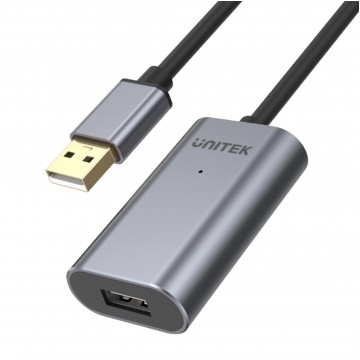 UNITEK Y-271 Kabel przedłużacz aktywny USB 2.0 A (wtyk / gniazdo) 20m ze wzmacniaczem USB Premium