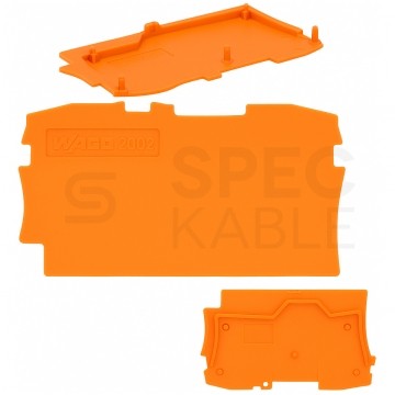 WAGO 2002-1292 Ścianka końcowa / wewnętrzna szara do złączek pomarańczowa WAGO TOP JOBS 2,5mm2