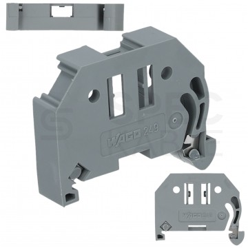 WAGO 249-116 Trzymacz / ścianka końcowa szara do złączek ZUG