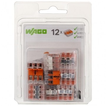 WAGO COMPACT 221-413 Szybkozłączka 3x 0,2-4,0mm2 uniwersalna (na drut / na linkę) 450V/32A ORYGINALNA blister 12szt.
