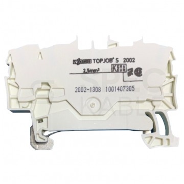 WAGO TOPJOBS 2002-1308 Złączka szynowa 3-przewodowa 2,5mm2 na szynę TH35 biała