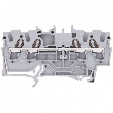 WAGO TOPJOBS 2002-1401 Złączka szynowa 4-przewodowa 2,5mm2 na szynę TH35 szara