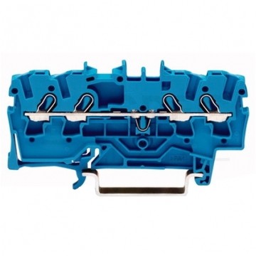 WAGO TOPJOBS 2002-1404 Złączka szynowa 4-przewodowa 2,5mm2 na szynę TH35 niebieska