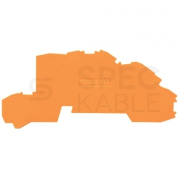 WAGO TOPJOBS 2003-7692 Ścianka końcowa, wewnętrzna do złączek 2,5mm2 na szynę TH35, grubość 0,8mm pomarańczowa