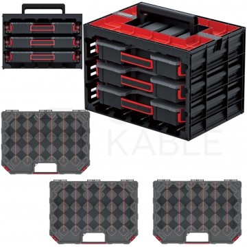 Walizka szafka na narzędzia i akcesoria z 3x przegrodami 390x284x60mm Kistenberg TAGERCASE 40