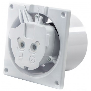 Wentylator łazienkowy, domowy fi:125mm biały z higrostatem + timer baza IPX 2 dRim model HS BB airRoxy 01-070