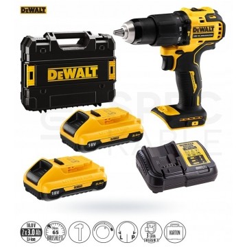 WIERTARKO-WKRĘTARKA AKUMULATOROWA UDAROWA 18 V 2*3.0AH DEWALT