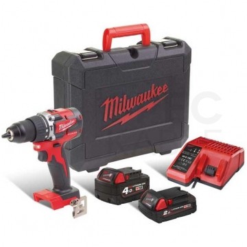 Wiertarko-wkrętarka udarowa bezszczotkowa akumulatorowa 18V w walizce PowerPack M18 MILWAUKEE