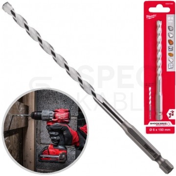 Wiertło uniwersalne 6x150mm z uchwytem 1/4" HEX i końcówką TCT MILWAUKEE