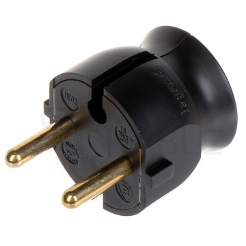 Wtyczka prądowa kątowa [2P] 230V 16A czarna na kabel LEGRAND