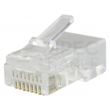 Wtyk modularny RJ45 8P8C kat.6 nieekranowany UTP drut NEKU WORECZEK 10szt.