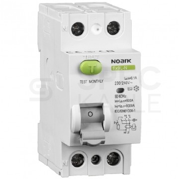 Wyłącznik różnicowoprądowy RCD 1-fazowy 40A 300mA typ A 2-biegunowy 2P (230V AC) 2-modułowy NOARK
