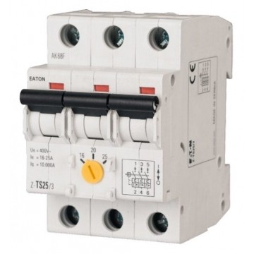 Wyłącznik taryfowy 16-25A 3-biegunowy 3P (400V AC) 3-modułowy Z-TS 25/3 EATON do zabezpieczeń przedlicznikowych