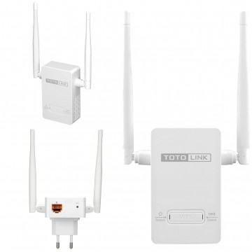 Wzmacniacz sygnału WiFi 300Mb/s 2,4GHz 1x RJ45 100Mb/s 2x 4dBi TOTOLINK