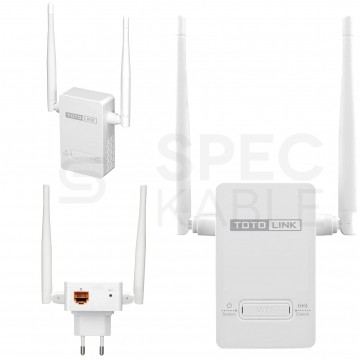 Wzmacniacz sygnału WiFi 300Mb/s 2,4GHz 1x RJ45 100Mb/s 2x 4dBi TOTOLINK